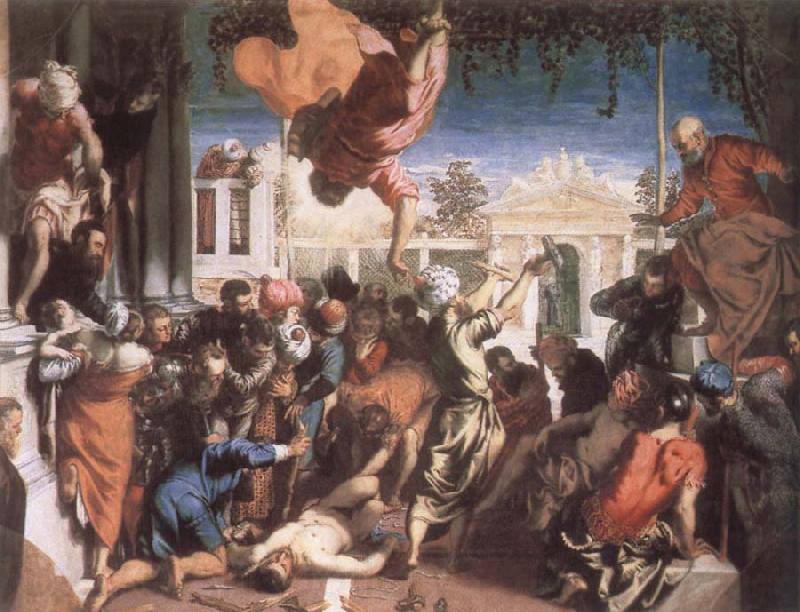 TINTORETTO, Jacopo The Miracle of St Mark Freeing the Slave Norge oil painting art